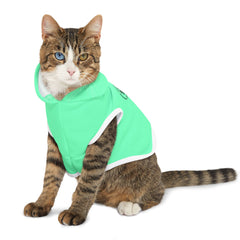 Pet Hoodie — Mint 'Happy Critters Corner' Paw Print Dog & Cat Hoodie