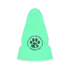 Pet Hoodie — Mint 'Happy Critters Corner' Paw Print Dog & Cat Hoodie