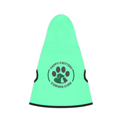 Pet Hoodie — Mint 'Happy Critters Corner' Paw Print Dog & Cat Hoodie