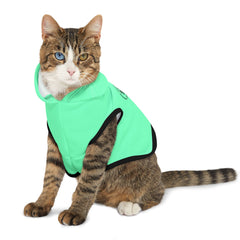 Pet Hoodie — Mint 'Happy Critters Corner' Paw Print Dog & Cat Hoodie