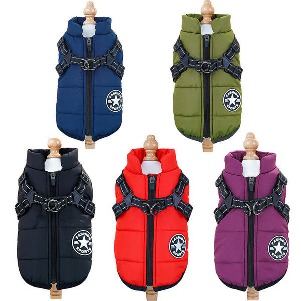 Waterproof Warm Dog Cotton Coat – Winter Skiing Vest