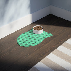 Happy Critters Corner Pet Feeding Mat — Non-Slip Waterproof Placemat for Dogs & Cats