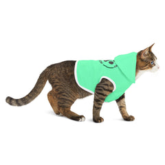 Pet Hoodie — Mint 'Happy Critters Corner' Paw Print Dog & Cat Hoodie