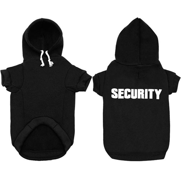 New Pet Hoodie – Security Print Dog Outerwear for Autumn & Winter