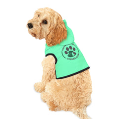 Pet Hoodie — Mint 'Happy Critters Corner' Paw Print Dog & Cat Hoodie