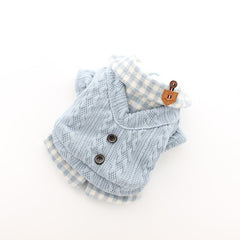 Winter Woolen Plaid Pet Clothes – Dog & Cat Outfit