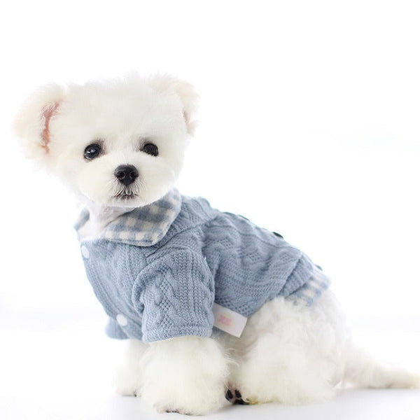 Winter Woolen Plaid Pet Clothes – Dog & Cat Outfit