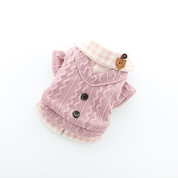 Winter Woolen Plaid Pet Clothes – Dog & Cat Outfit