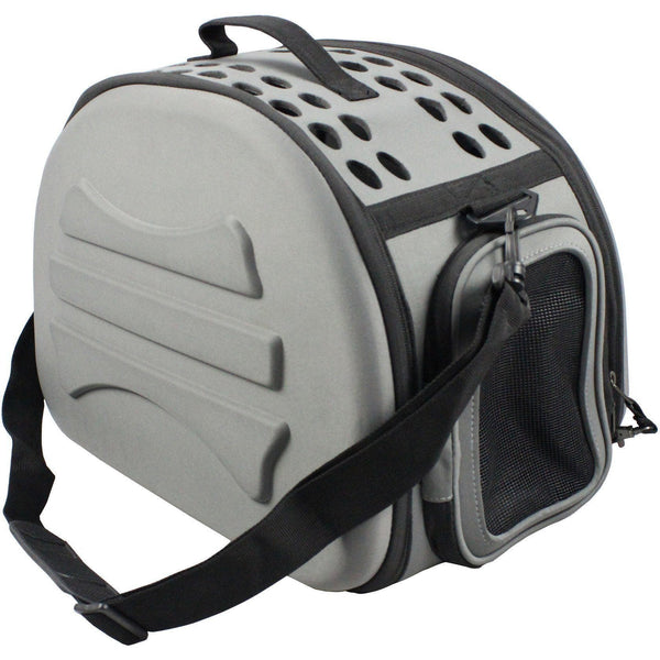 Pet Life ® 'Narrow Shelled' Lightweight Collapsible Military Grade Fashion Designer Travel Pet Dog Carrier Crate